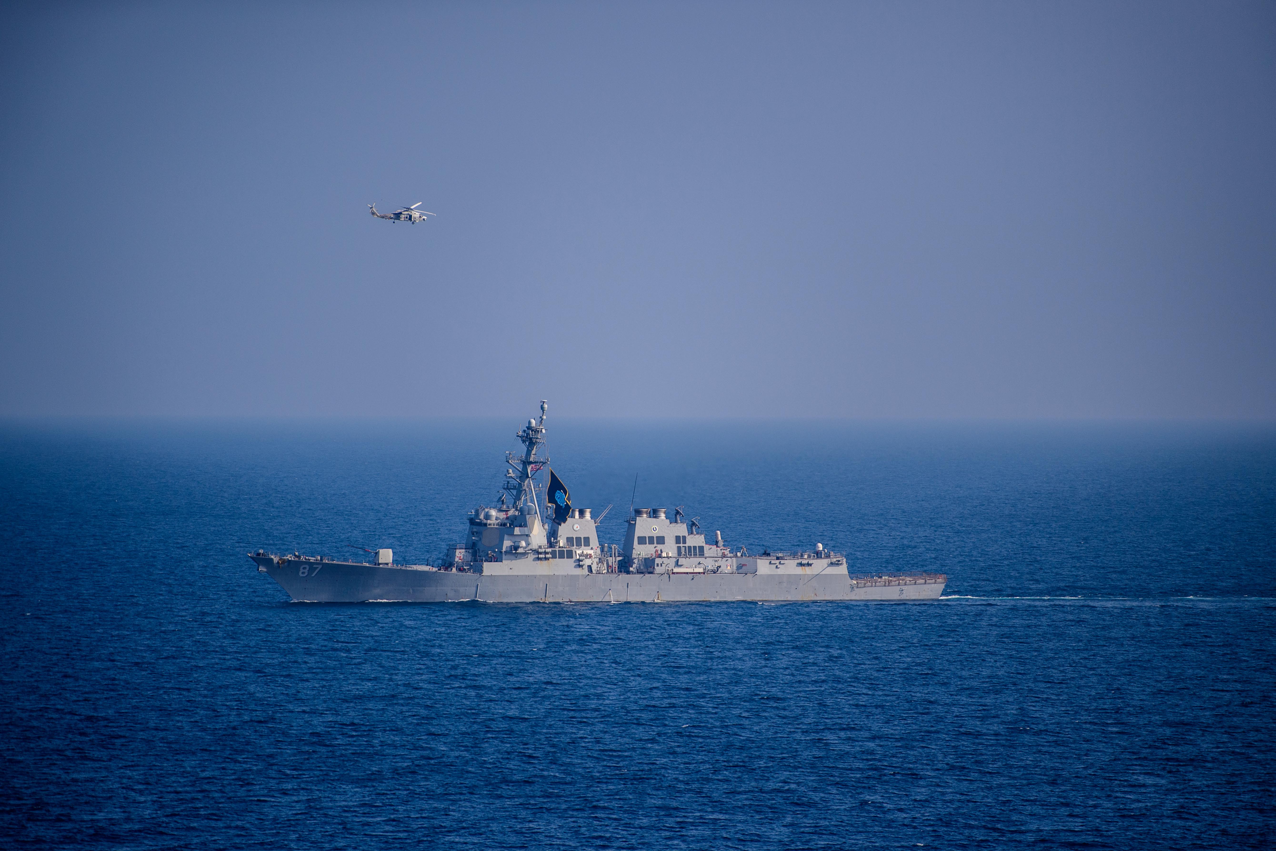 USS Mason (DDG 87) prevents the ship M/V Central Park from being hijacked,  captures the perpetrators, and dodges 2 two ballistic missiles that were  fired from Houthi controlled areas in Yemen. Nov