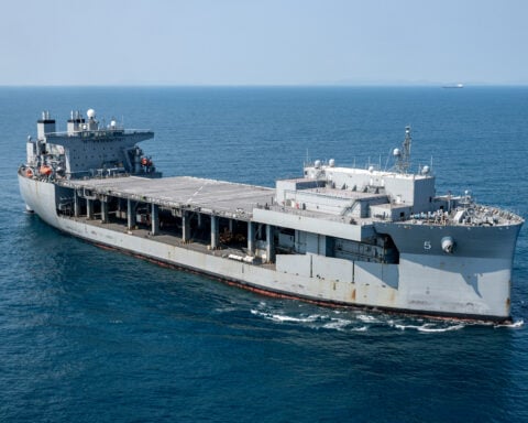 cruise ship sinks navy vessel