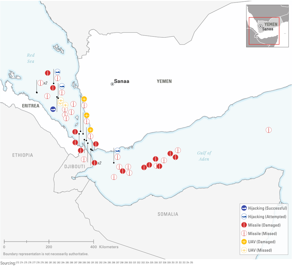 Houthi Attacks Causing More Damage in the Red Sea, Merchant Traffic ...