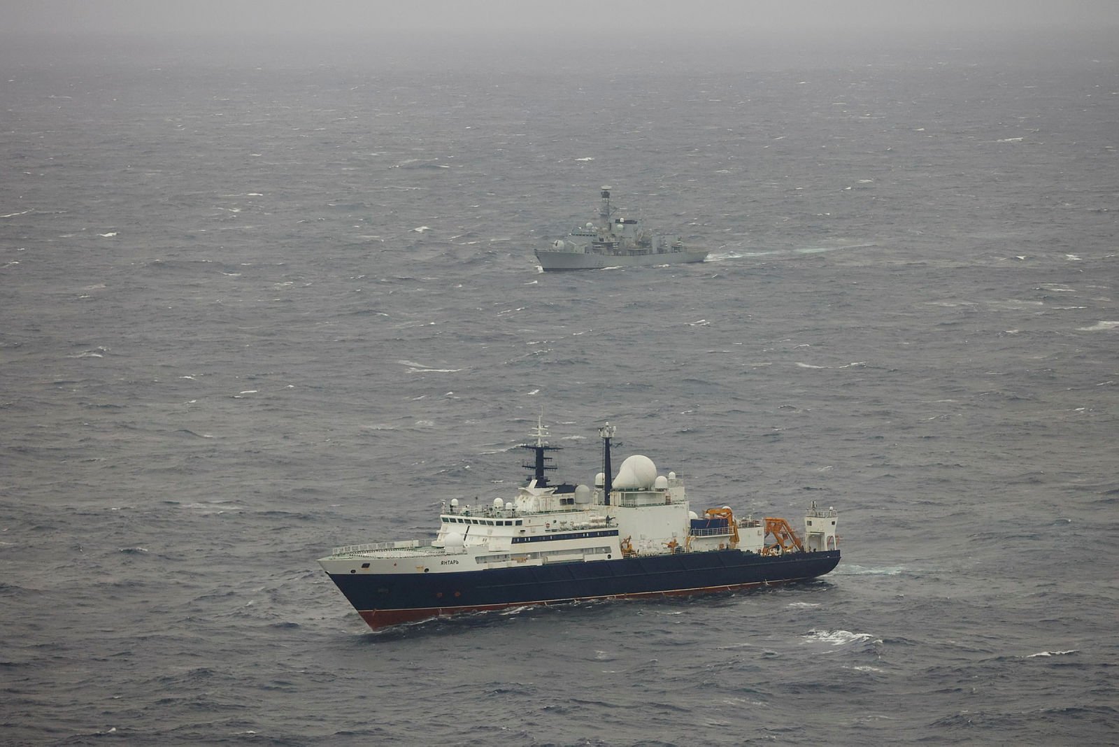 Russian Research Ship Points Lasers at Royal Air Force Patrol Plane