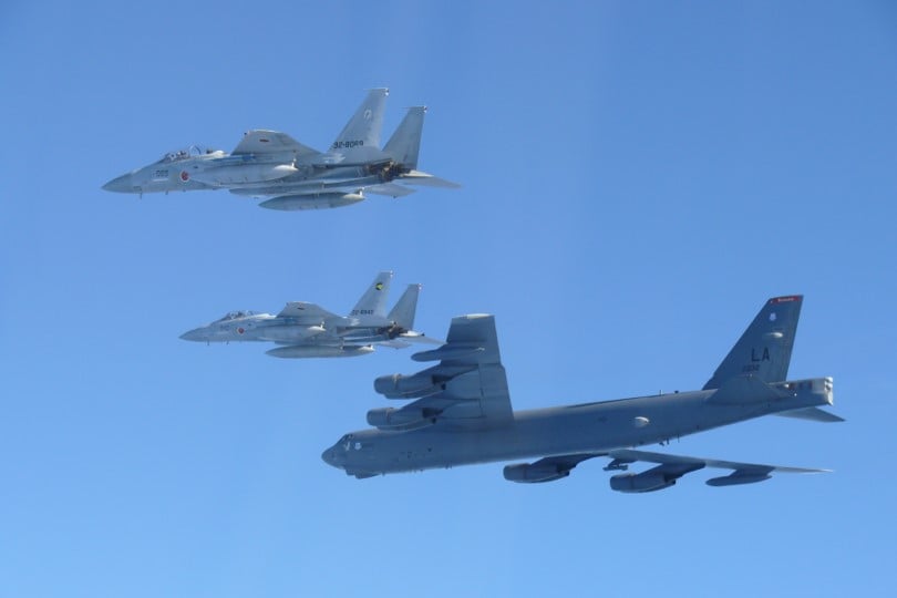U.S. Strategic Bombers, Japanese Anti-Ship Fighters Take Flight Amid Japan-China Tensions