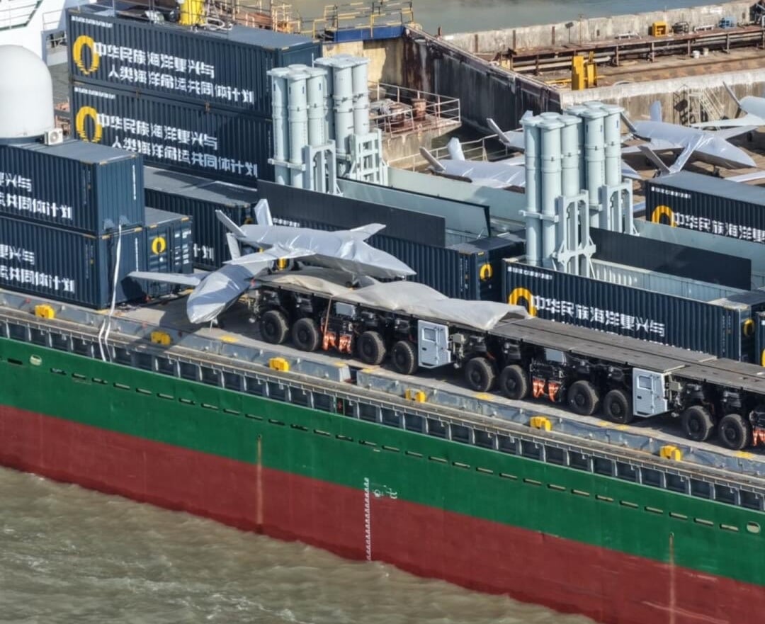 Chinese Merchant Ship Sports Electromagnetic Drone Launcher, Vertical Launching Systems